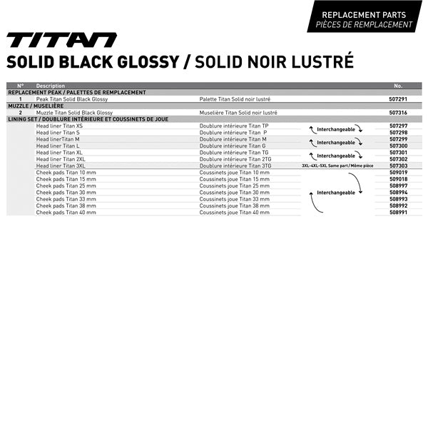 CKX Titan Original Helmet - Trail and Backcountry Solid Size Chart - Driven Powersports