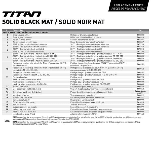 CKX Titan Original Carbon Helmet - Trail and Backcountry Solid Size Chart - Driven Powersports
