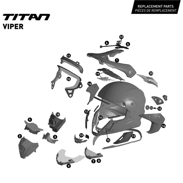 CKX Titan Original Helmet - Trail and Backcountry Viper Size Chart - Driven Powersports