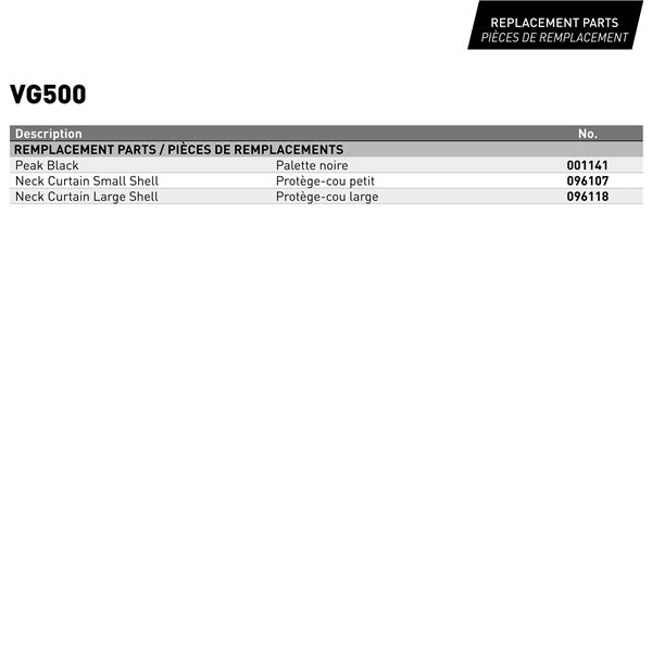 CKX VG500 Half Helmet Hunt Size Chart - Driven Powersports