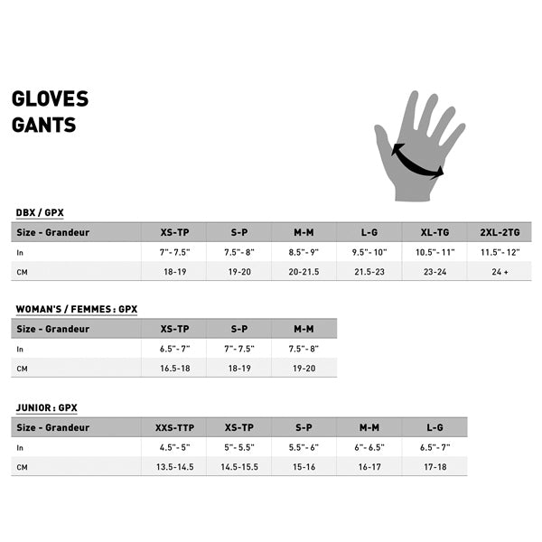 Leatt 2.5 Windblock Gloves Size Chart - Driven Powersports