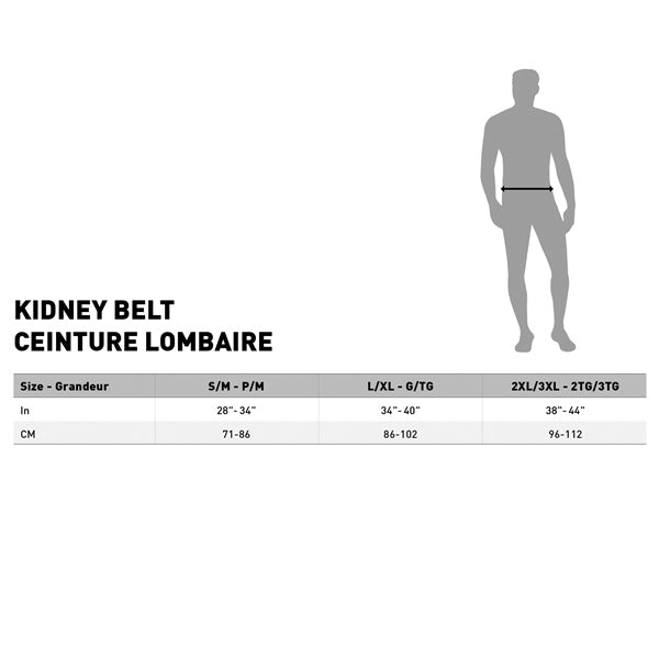 Leatt Kidney Belt 3DF Size Chart - Driven Powersports