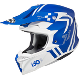 HJC i50 HEX Semi Flat Blue/White Front - Driven Powersports