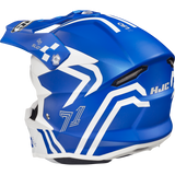 HJC i50 HEX Semi Flat Blue/White Back - Driven Powersports