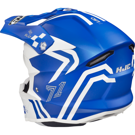 HJC i50 HEX Semi Flat Blue/White Back - Driven Powersports