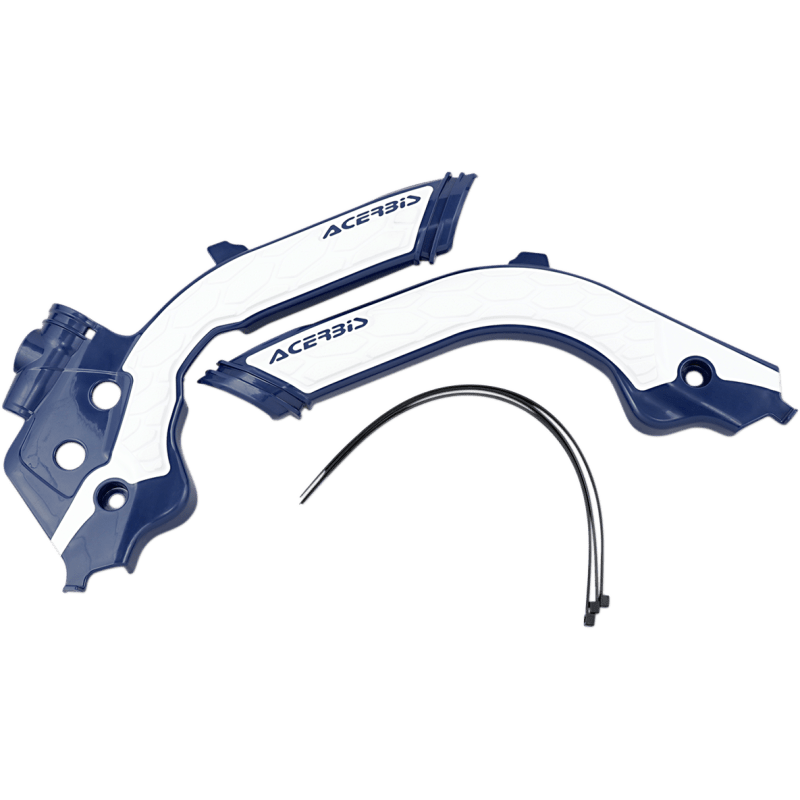 ACERBIS FRAME GRDS TC125/250 Blue/White Front - Driven Powersports