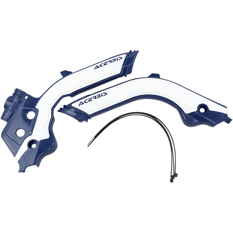 ACERBIS FRAME GRDS TC125/250 Blue/White Front - Driven Powersports