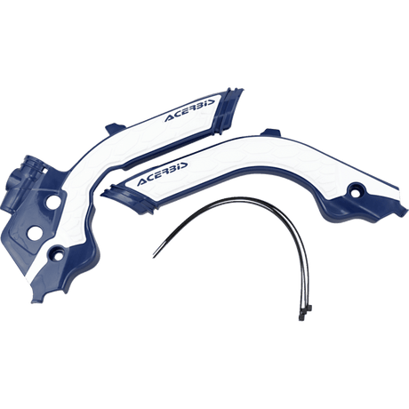 ACERBIS FRAME GRDS TC125/250 Blue/White Front - Driven Powersports