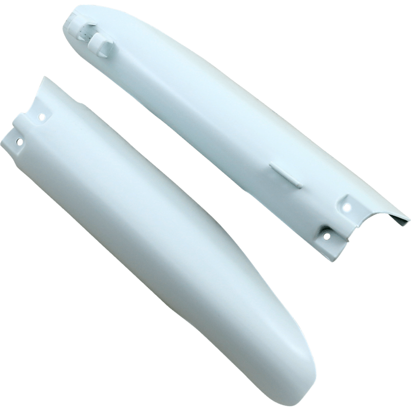 ACERBIS LWR FORK CVR SET- RM125/250:99-03 White Front - Driven Powersports