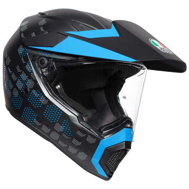 AGV AX - 9 HELMET ANTARTICA MATTE BLACK/CYAN (2XL) - DRIVEN Canada's Powersports 8051019049209217631O2LY006003