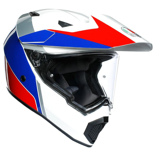AGV AX-9 HELMET - ATLANTE - WHITE/BLUE/RED (MS) (217631O2LY002MS) - Driven Powersports Inc.8051019189554217631O2LY002MS