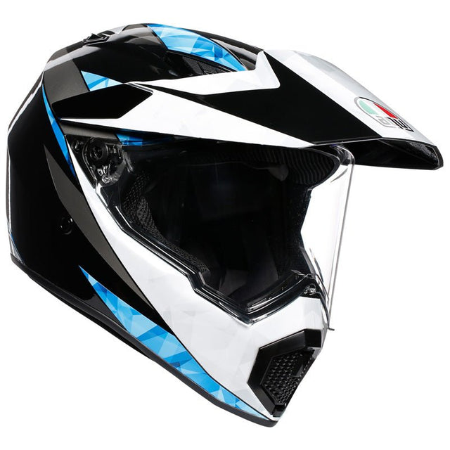 AGV AX - 9 HELMET NORTH BLACK/WHITE/CYAN (XL) - DRIVEN Canada's Powersports 8217631O2LY005005