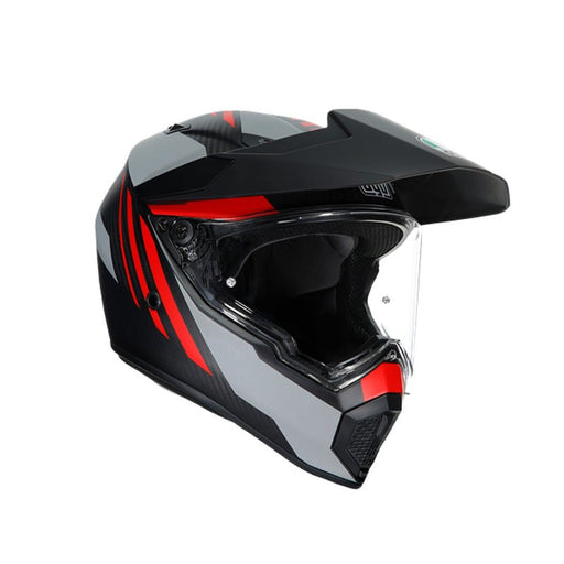 AGV AX-9 HELMET - REFRACTIVE - CARBON/RED (ML) (217631O2LY014ML) - Driven Powersports Inc.8.05102E+12217631O2LY014ML