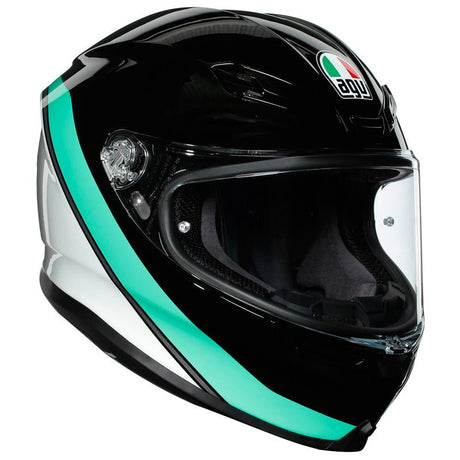 AGV K - 6 HELMET MINIMAL BLACK/PEARL WHITE/AQUA (XS) - DRIVEN Canada's Powersports 8216301O2MY007XS