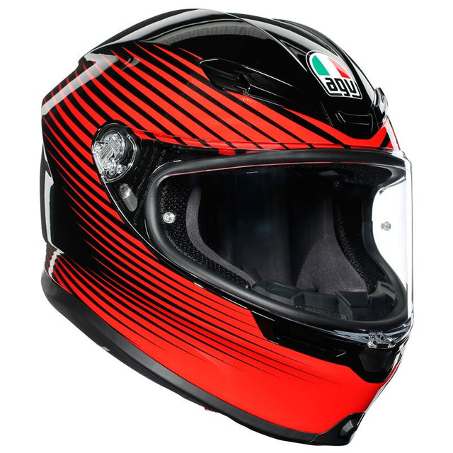 AGV K - 6 HELMET RUSH BLACK/RED (2XL) - DRIVEN Canada's Powersports 8216301O2MY002XS