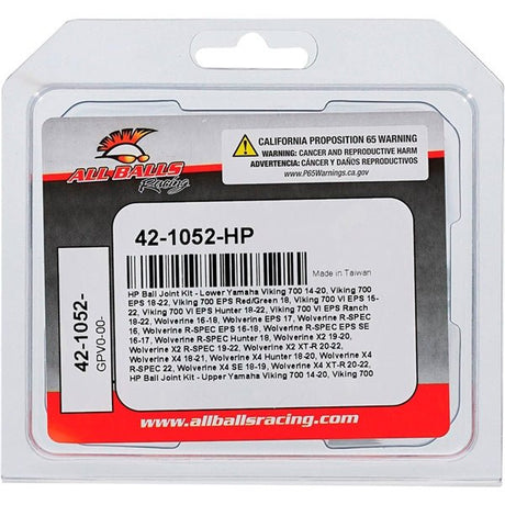 ALL BALLS RACING BALL JOINT KIT (42 - 1052 - HP) - DRIVEN Canada's Powersports 61331081008742 - 1052 - HP