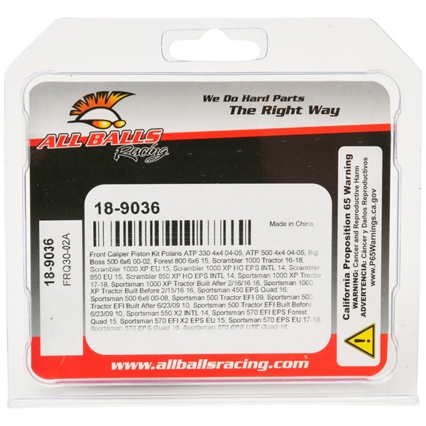 ALL BALLS RACING FRONT CALIPER PISTON KIT (18 - 9036) - DRIVEN Canada's Powersports 61331080843518 - 9036