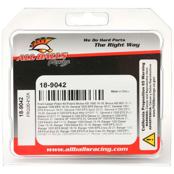 ALL BALLS RACING FRONT CALIPER PISTON KIT (18 - 9042) - DRIVEN Canada's Powersports 61331080849718 - 9042