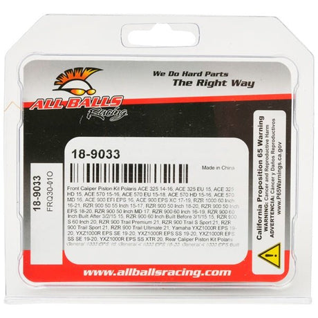 ALL BALLS RACING REAR CALIPER PISTON KIT (18 - 9033) - DRIVEN Canada's Powersports 61331080840418 - 9033