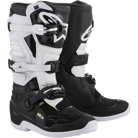 ALPINESTARS BOOT 4W TECH 3 Black/White 3/4 Front - Driven Powersports