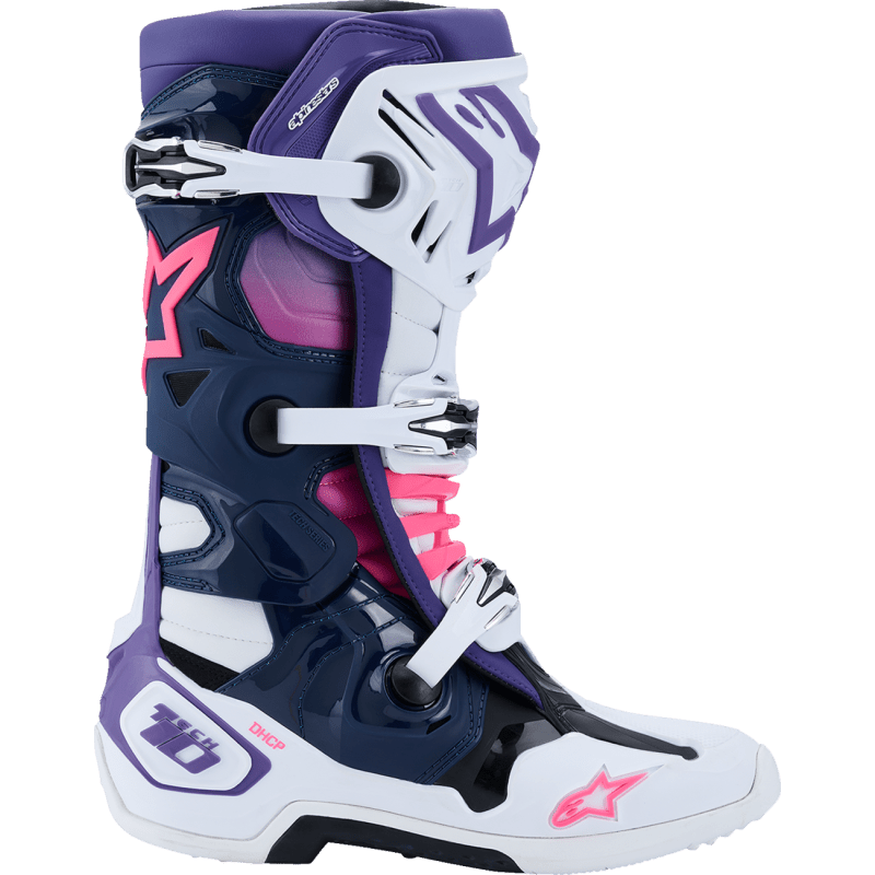 ALPINESTARS BOOT TECH 10 WHT/VLT/NVY/PNK FLUO - DRIVEN Canada's Powersports 80593475815072010020 - 2780 - 9