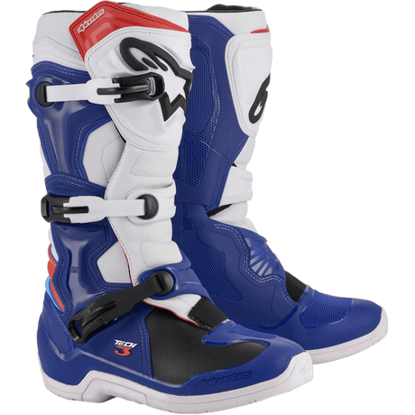 ALPINESTARS BOOT TECH 3 Blue/White/Red Front - Driven Powersports