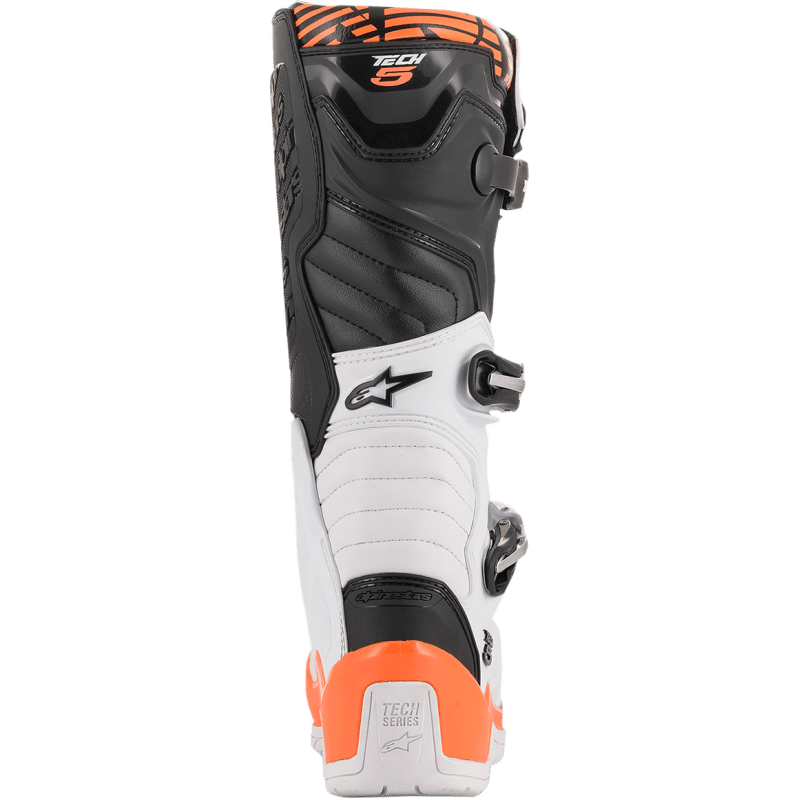 ALPINESTARS BOOT TECH 5 White/Black/Orange Back - Driven Powersports