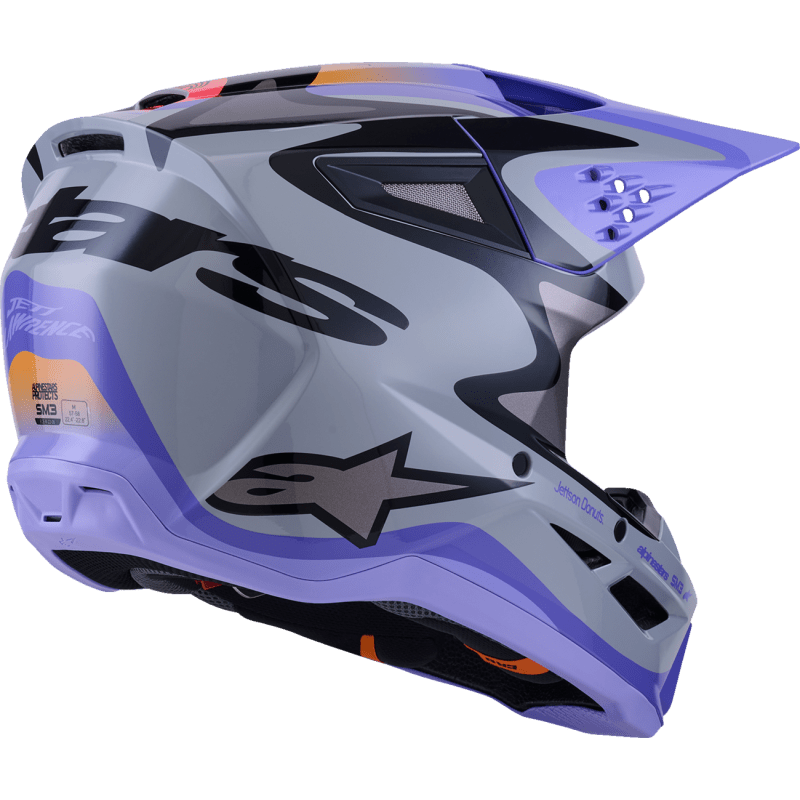 ALPINESTARS HELMET SM3 JETTSON GRAY/PUR/BLK - DRIVEN Canada's Powersports 80593476467708302726 - 9277 - S