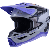 ALPINESTARS HELMET SM3 JETTSON GRAY/PUR/BLK - DRIVEN Canada's Powersports 80593476467708302726 - 9277 - S