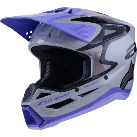 ALPINESTARS HELMET SM3 JETTSON GRAY/PUR/BLK - DRIVEN Canada's Powersports 80593476467708302726 - 9277 - S