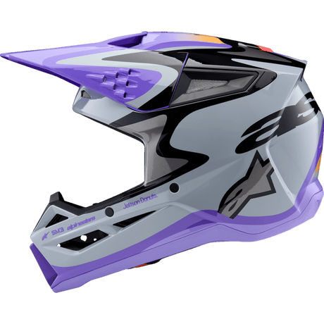 ALPINESTARS HELMET YTH SM3 JETTSON GRAY/PUR/BLK YS (8303126 - 9277 - YS) - DRIVEN Canada's Powersports 80593476468628303126 - 9277 - YS