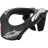 ALPINESTARS NECK SUPPORT YOUTH O/S Black/White Front - Driven Powersports