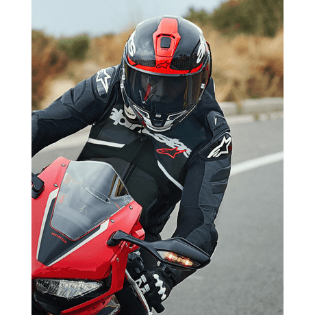 Alpinestars S - R10 Element Helmet Carb/R/W - DRIVEN Canada's Powersports 8059347376228200324-1363-XS