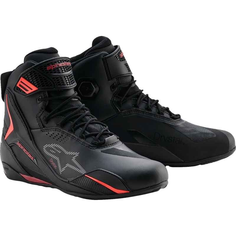ALPINESTARS SHOES FASTER - 4 DS BLACK/RIO RED/FLUO - DRIVEN Canada's Powersports 80593476162092540326 - 1557 - 8