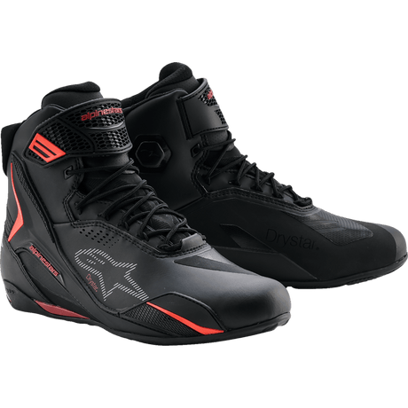 ALPINESTARS SHOES FASTER - 4 DS BLACK/RIO RED/FLUO - DRIVEN Canada's Powersports 80593476162092540326 - 1557 - 8