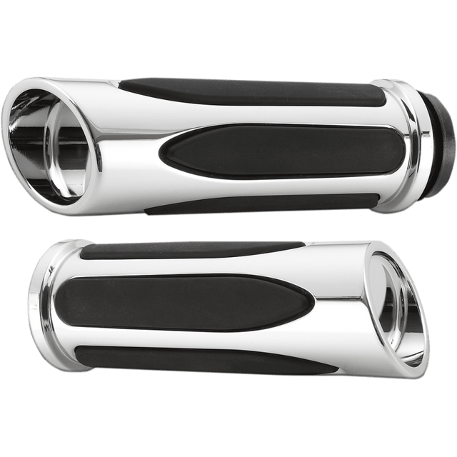 ARLEN NESS COMFORT GRIPS DEEP CUT CHROME FBW (07 - 052) - DRIVEN Canada's Powersports 07 - 052