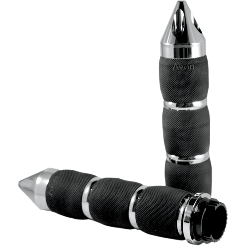 AVON GRIPS AIR CUSHIONED CHROME METRIC TOURING W/SPIKE (MT - AIR - 90 - CH - SP) - DRIVEN Canada's Powersports 717163586325MT - AIR - 90 - CH - SP