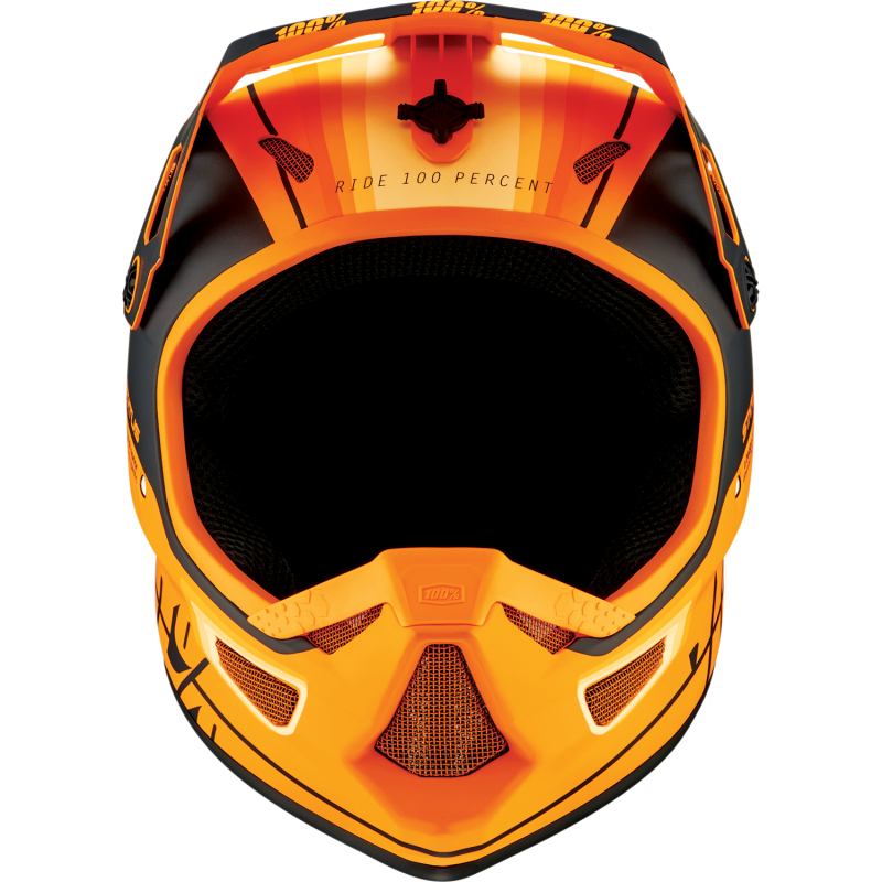 100% STATUS HELMET Topenga Orange/Black Front - Driven Powersports