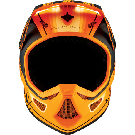 100% STATUS HELMET Topenga Orange/Black Front - Driven Powersports