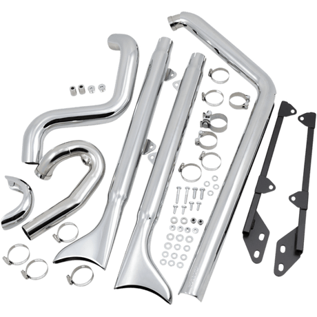 BASSANI XHAUST 07 - 17 SOFTAIL 30" FISHTAIL 2:2 FS W/BAFFLE - DRIVEN Canada's Powersports 8105940158121S66E - 30