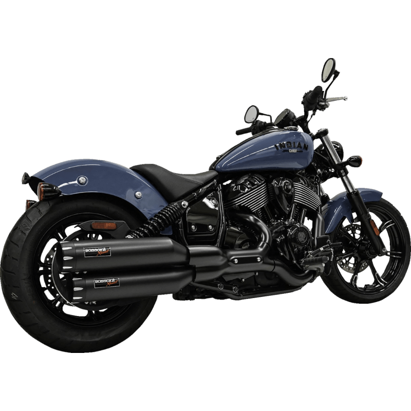 BASSANI XHAUST 4" SLIP ON MUFFLERS CHROME (8CH17) - DRIVEN Canada's Powersports 8CH17