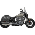 Bassani Xhaust 4" Slip On Mufflers Chrome Indian Chief - DRIVEN Canada's Powersports 8CH17