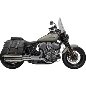 Bassani Xhaust 4" Slip On Mufflers Chrome Indian Chief - DRIVEN Canada's Powersports 8CH17