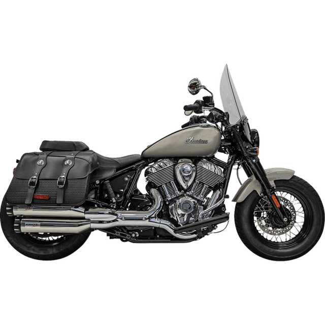 Bassani Xhaust 4" Slip On Mufflers Chrome Indian Chief - DRIVEN Canada's Powersports 8CH17