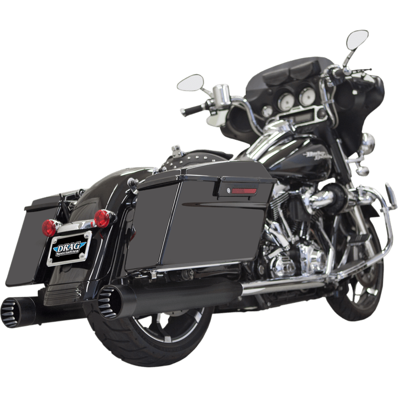 BASSANI XHAUST 95 - 16 FLH/FLT DNT 4" SO STR BLK/BLK*2 (1F7DNT5B) - DRIVEN Canada's Powersports 8105940148531F7DNT5B