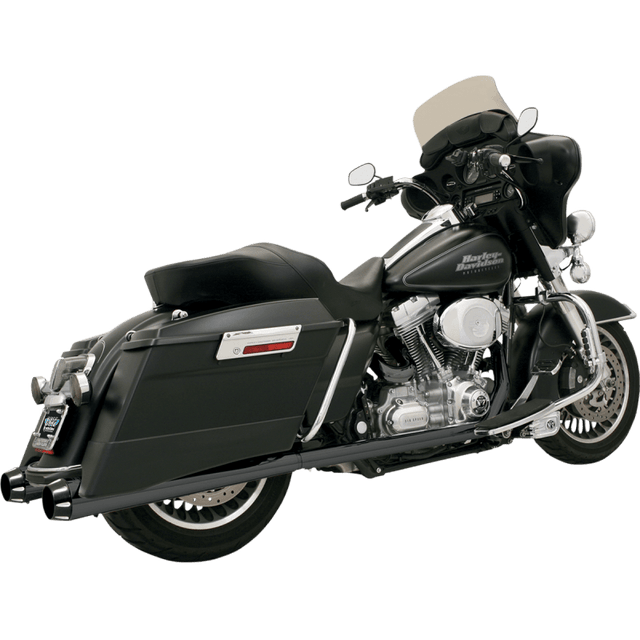 BASSANI XHAUST 95 - 16 FLH/FLT MEGAPHONE 4" SO BLK/BLK*2 (FLH - 517LRB) - DRIVEN Canada's Powersports 810594015102FLH - 517LRB