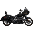 BASSANI XHAUST SWEEPER EXHAUST SYSTEM W/SLOTTED SHIELDS BLACK (1F22FB) - DRIVEN Canada's Powersports 1F22FB