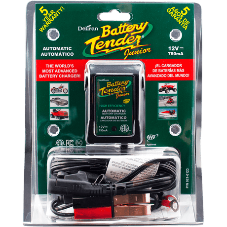BATTERY TENDER BATTERY CHARGER JUNIOR (021 - 0123 - CA) - DRIVEN Canada's Powersports 734357112337021 - 0123 - CA