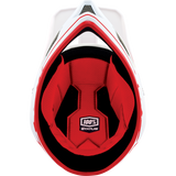 100% STATUS HELMET Topenga Red/White Bottom - Driven Powersports