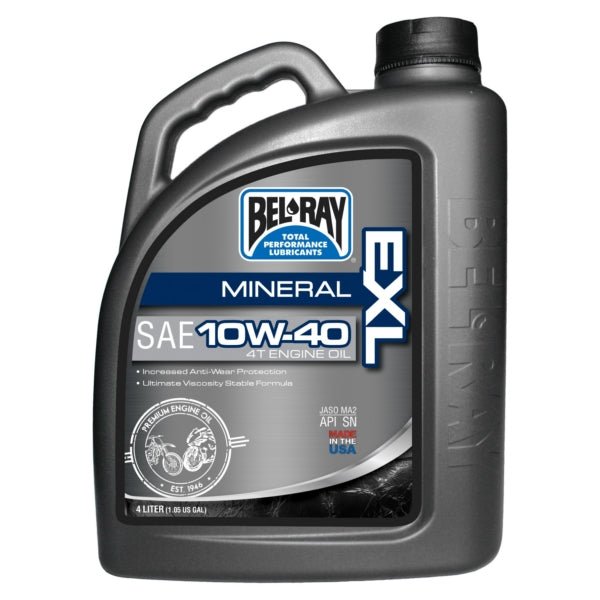 BEL - RAY MINERAL EXL 4T ENGINE OIL 10W40 (4L) (301838150185) - DRIVEN Canada's Powersports 10690509200161301838150185